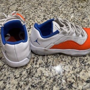 Nike White and Orange and blue Sneakers